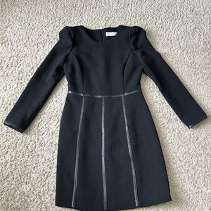 Theory Black Long Sleeve Dress